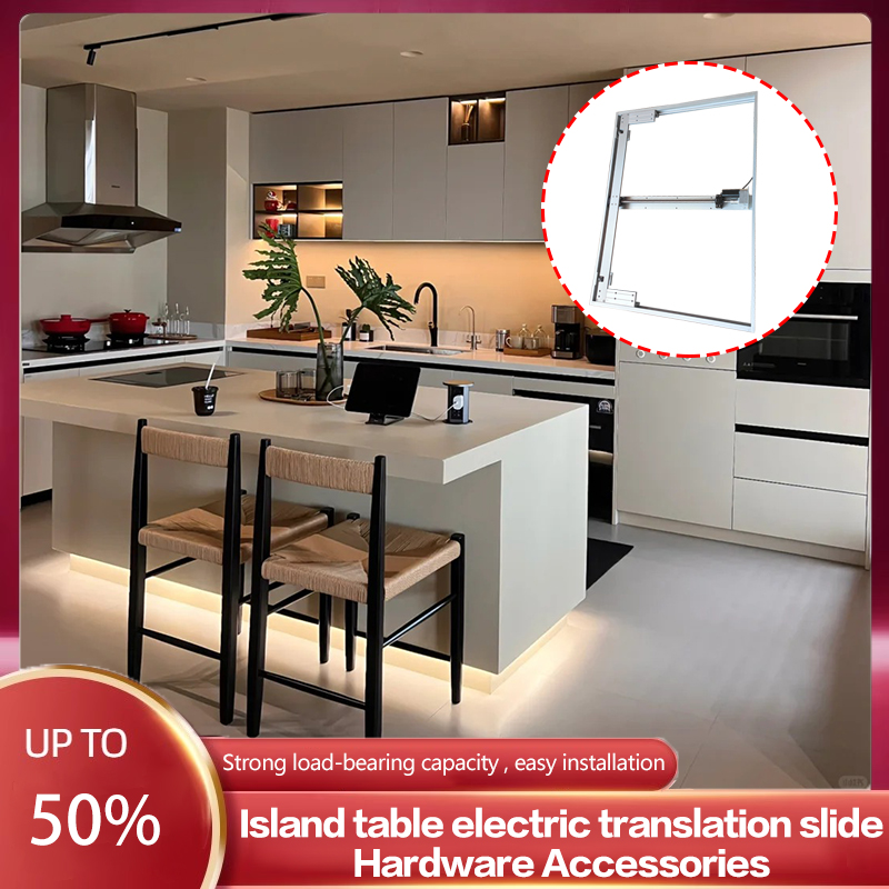 Furniture Rails Hardware - Electric Open Kitchen Table Telescopic Sliding