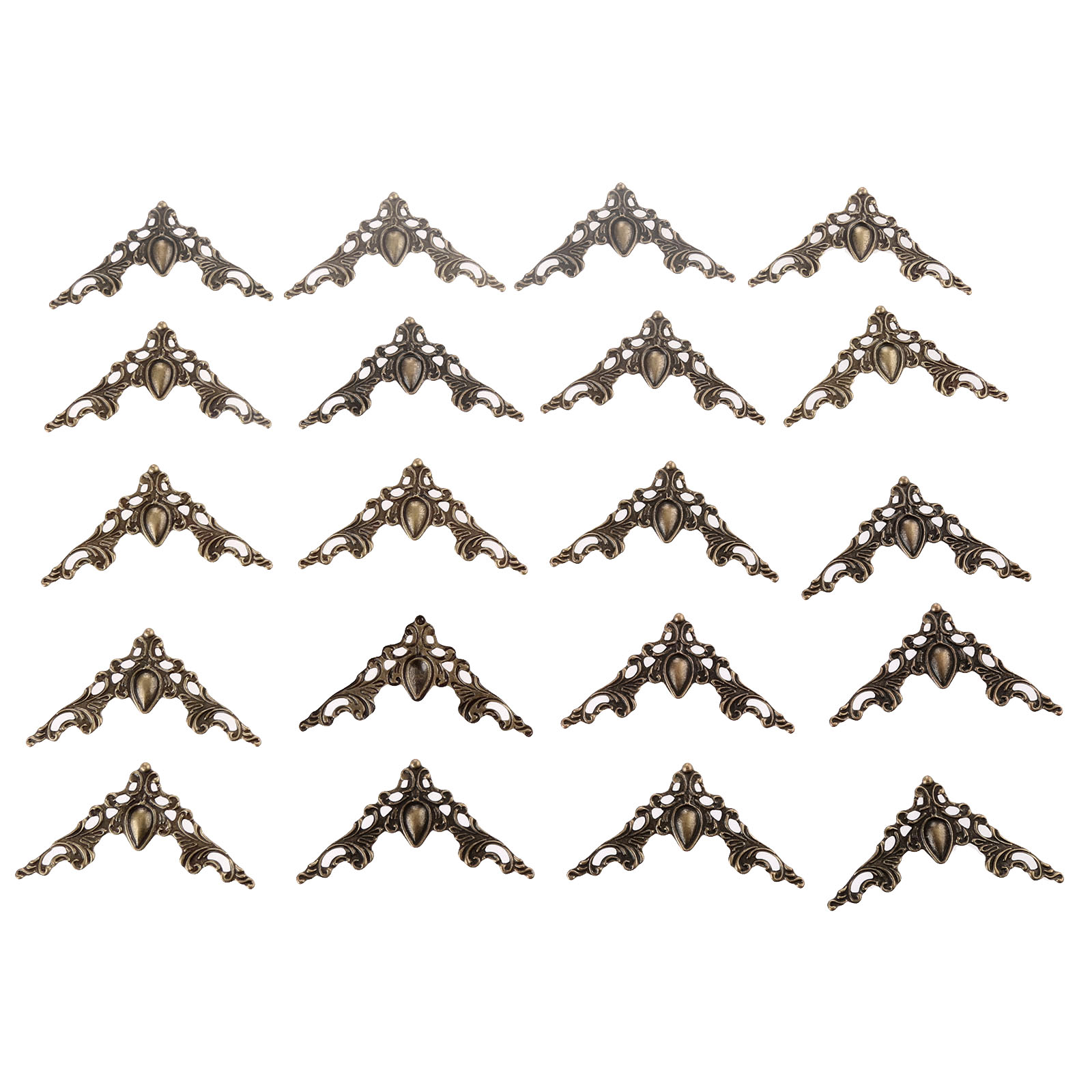 Furniture Hardware Photos - 20Pcs Vintage Box Corner Brackets Antique