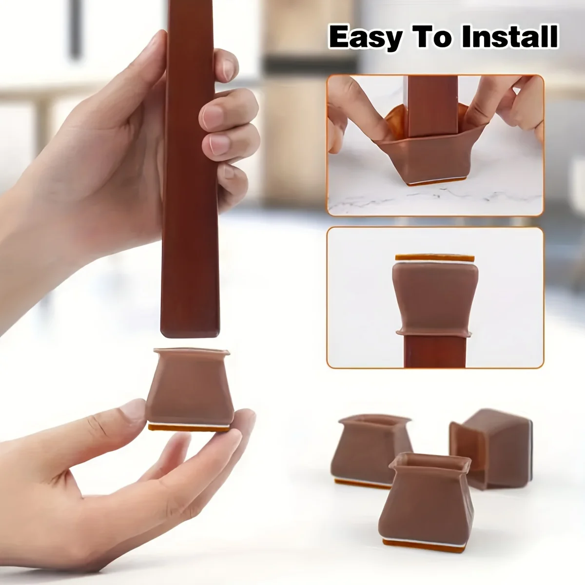 Furniture Foot Pad - Silicone Edge Wrapped Chair Foot Cover