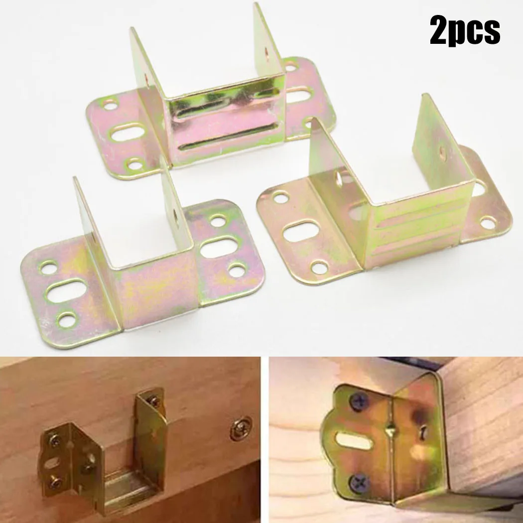 2pcs U Shaped Metal Bed Bracke - Furniture Rails Hardware 评论和价格