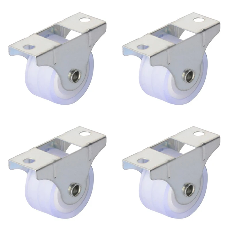 4Pcs White Rail Fixed Casters  - Furniture Rails Hardware 评论和价格