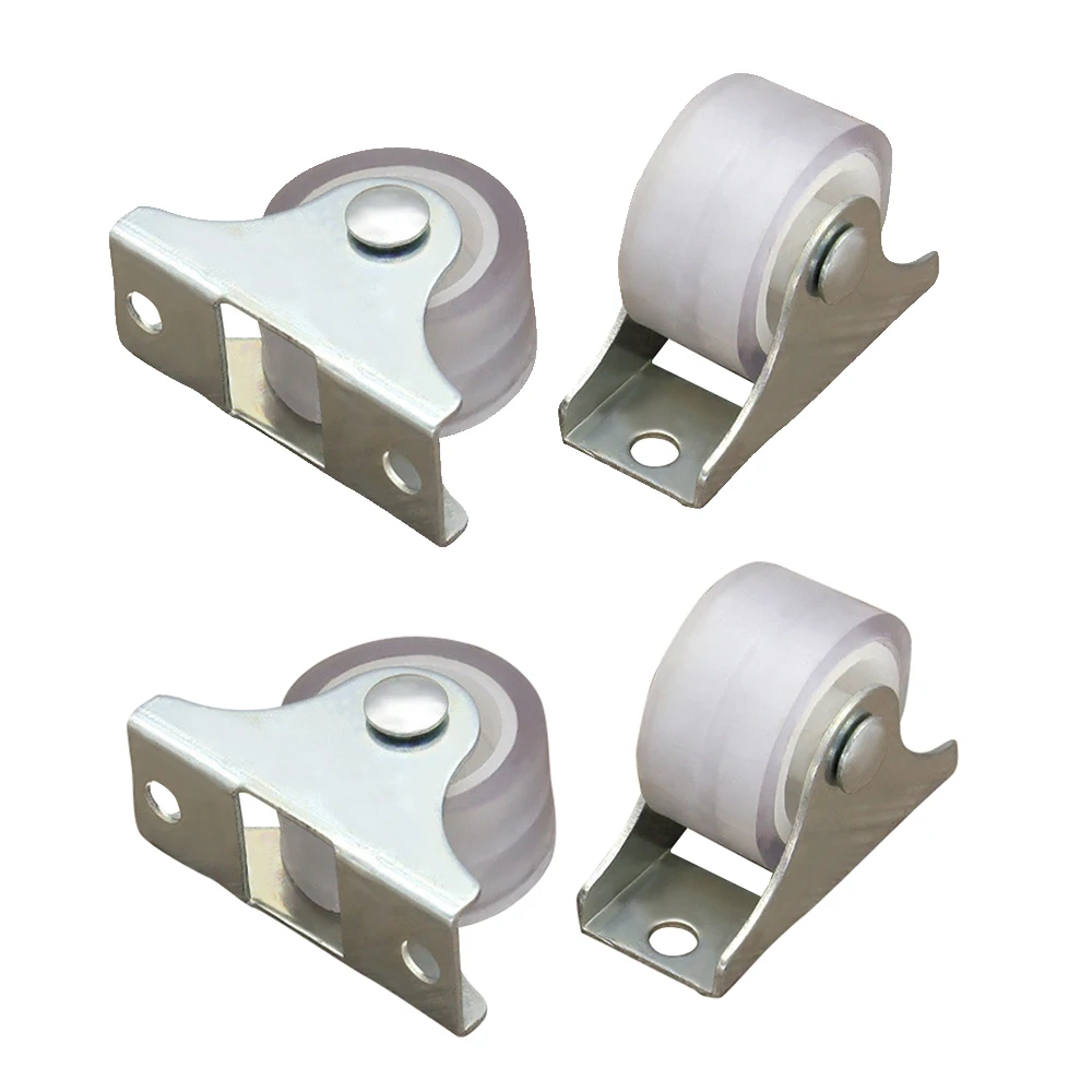 4Pcs White Rail Fixed Casters  - Furniture Rails Hardware 评论和价格