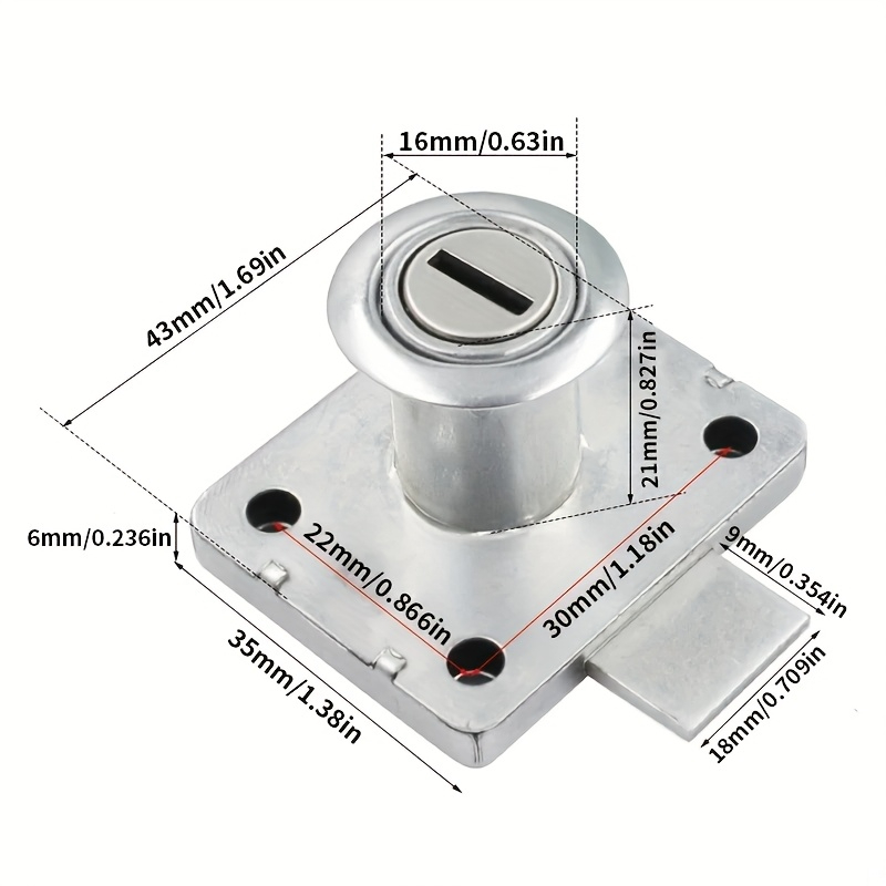 Cabinet Drawer Lock Wardrobe C - Furniture Hardware Cam Lock 评论和价格