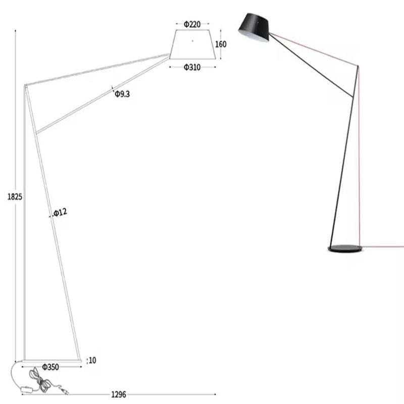 Fishing Floor Lamp E27 Big Flo - Furniture Quality Control 评论和价格